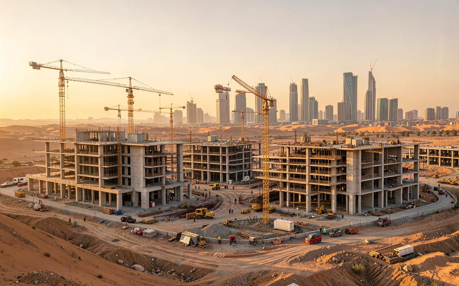 موقع إنشاءات حديث في مدينة الرياض